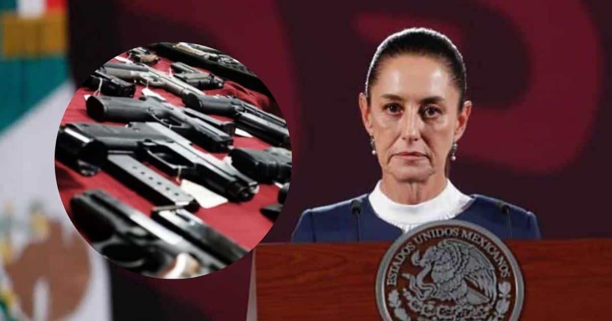 Claudia Sheinbaum pide que se revise la entrada de armas de EU a México