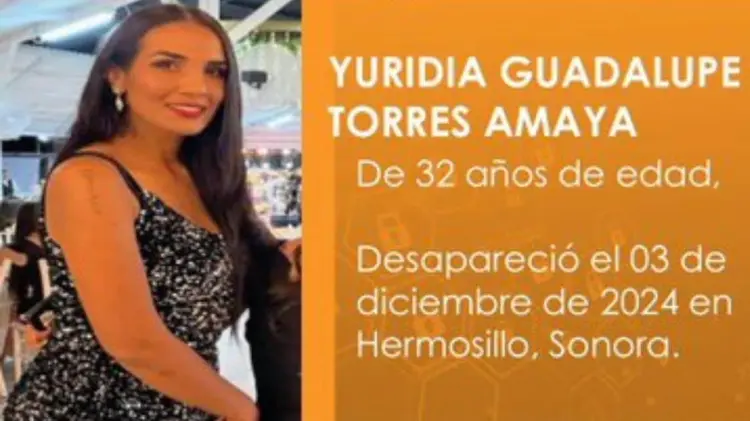 La Fiscalía de Sonora activó el Protocolo Alba para la localización de Yuridia. (Foto: FGJE Sonora)