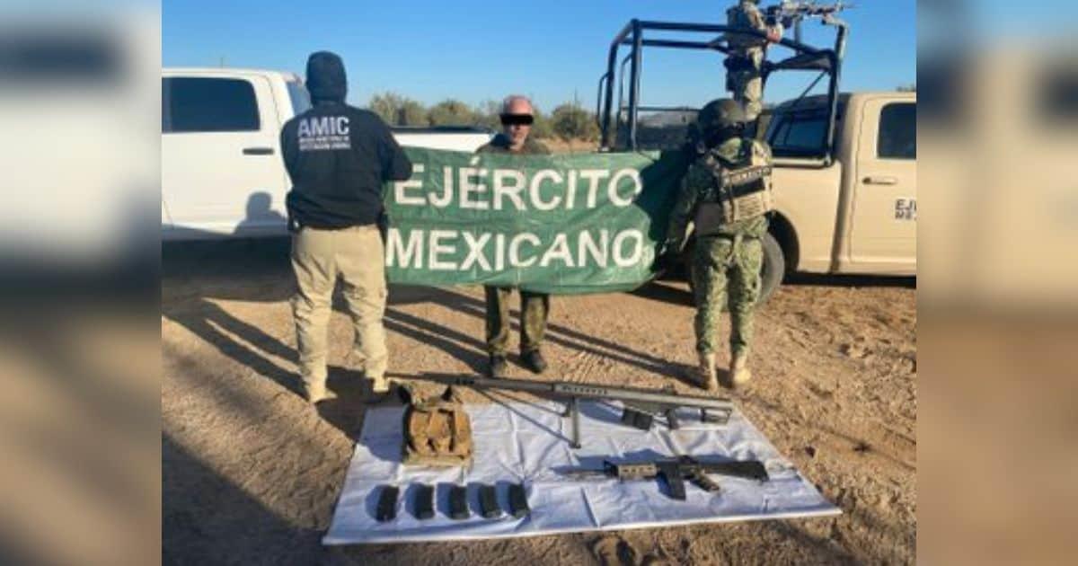 Detienen a hombre con armas de alto calibre tras operativo en Sonoyta