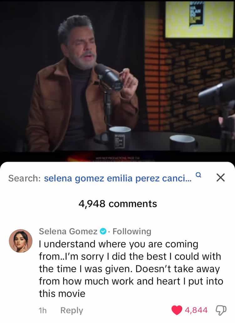 Selena Gomez responde ante las críticas de Eugenio Derbez