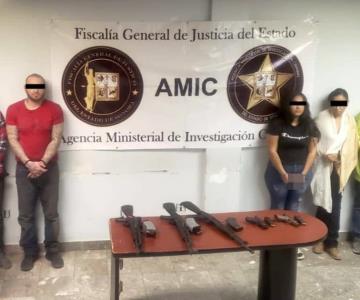 Capturan a cinco en SLRC por privación de la libertad; aseguran armas de fuego