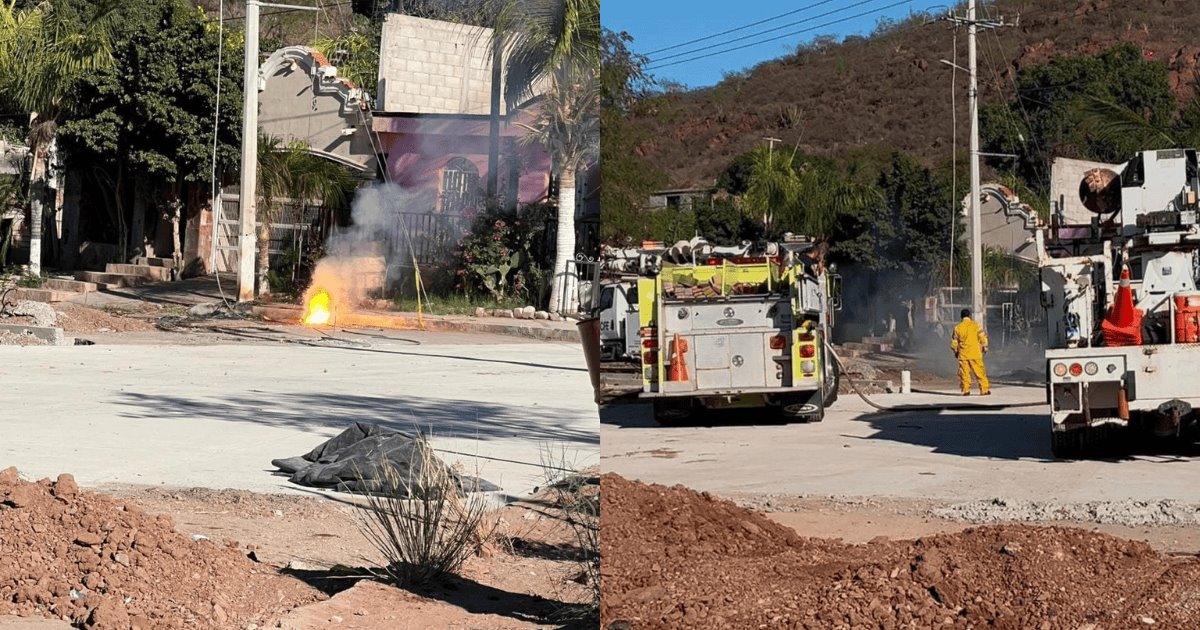 Corto circuito deja sin luz a sectores del sur de Guaymas