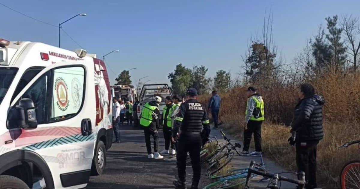 Conductor atropella a peregrinos en bicicleta; dos se encuentran graves