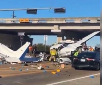 Avioneta se estrella contra vehículos en calles de Victoria, Texas