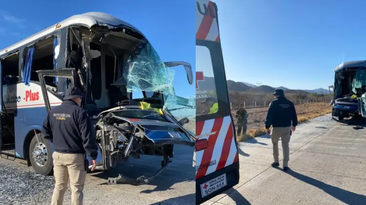 El accidente ocurrió en el kilómetro 207 de la carretera. (Foto: Protección Civil Sonora)