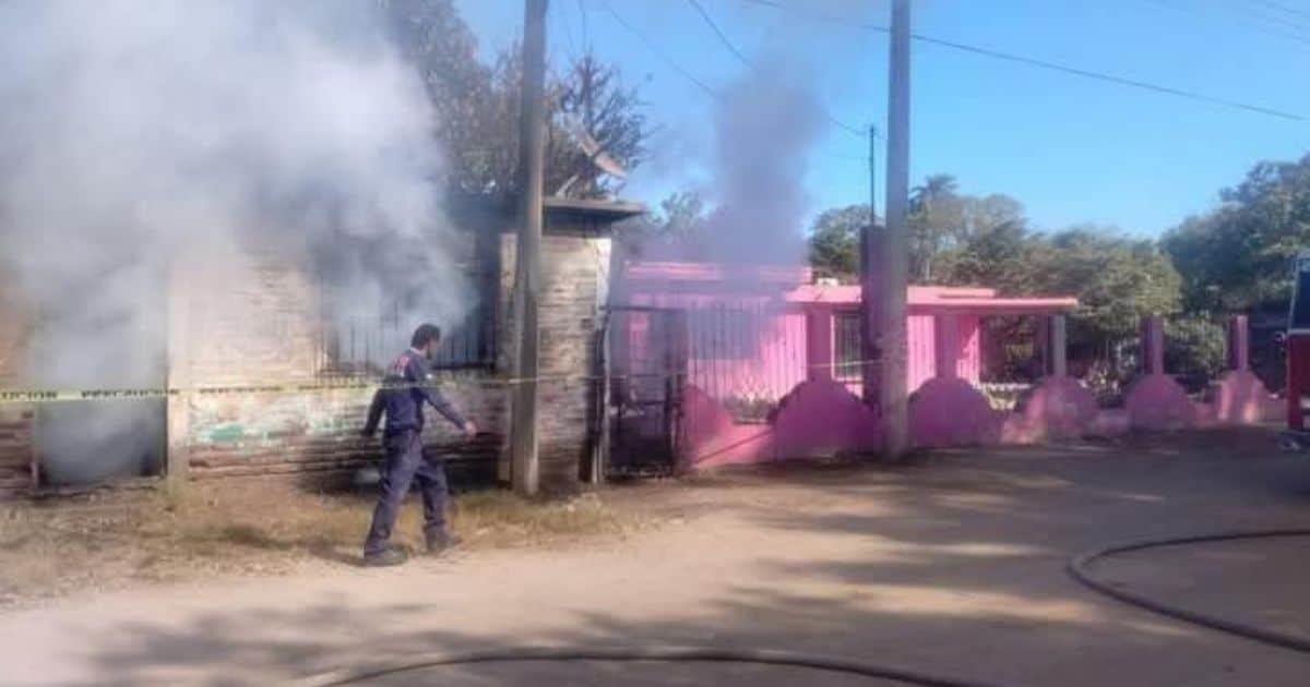 Muere adulto mayor tras incendiarse su casa en Etchojoa