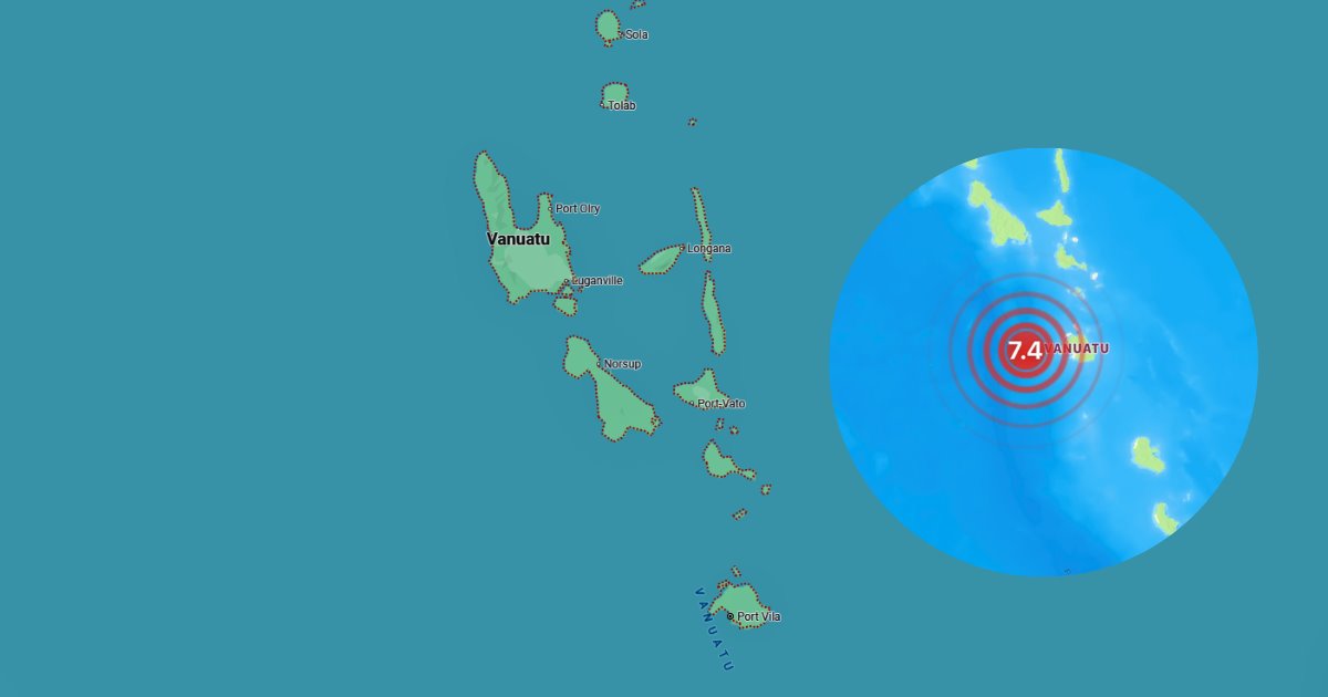 Reportan sismo de 7.4 grados en Vanuatu; reportan daños considerables