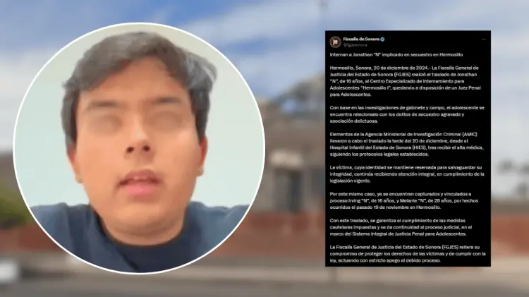 Jonathan N fue trasladado al Internamiento para Adolescentes. (Foto: Cortesía)