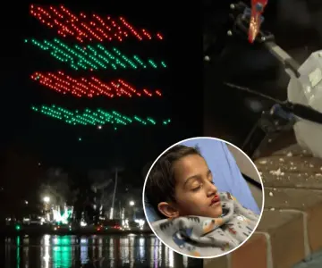 Niño sufre graves heridas por caída de dron durante espectáculo navideño