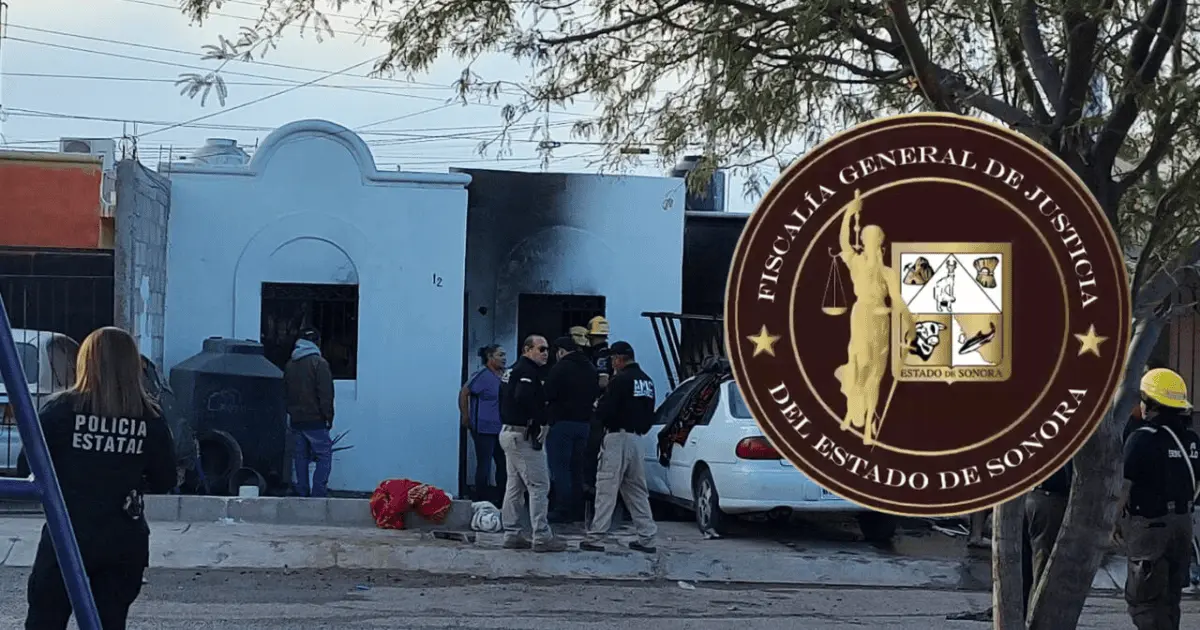Abren investigación por incendio en Hermosillo; una mujer y un menor heridos