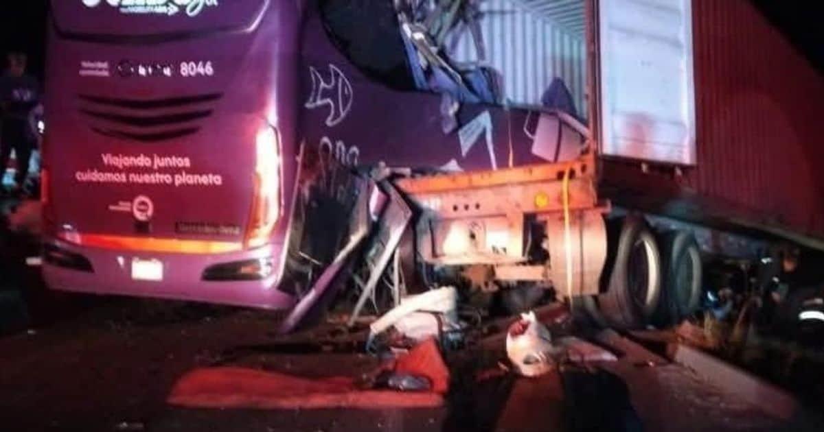 Autobús de pasajeros sufre aparatoso accidente en Veracruz; hay 7 muertos