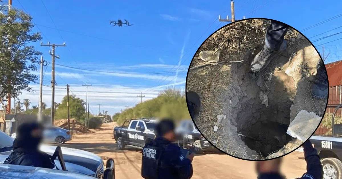 Descubren túnel clandestino a EU en San Luis Río Colorado