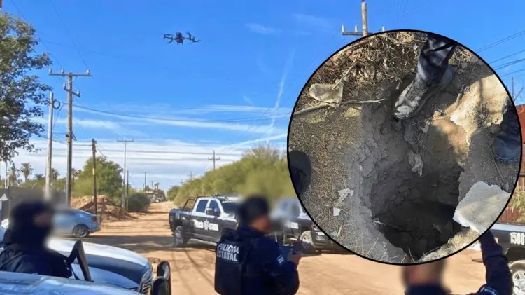 Con ayuda de drones se pudo encontrar este punto en la frontera México-EU. (Foto: Cortesía)
