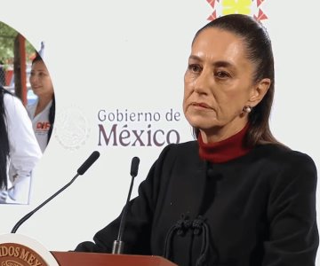 Condena Sheinbaum agradecimiento a El Mencho en acto público de Coalcomán