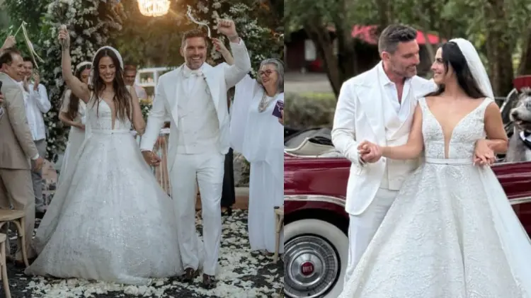 La pareja compartió fotos de la boda en sus redes sociales. (Fotos: Instagram/@juliangil)