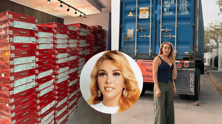 La mujer presumió llenar un tráiler con roscas de reyes de Costco. (Cortesía)