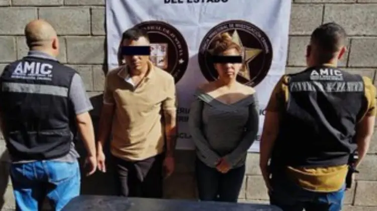 Marcelo N y Gilda Irene N fueron llevados ante el Agente del Ministerio Público. (FGJE Sonora)