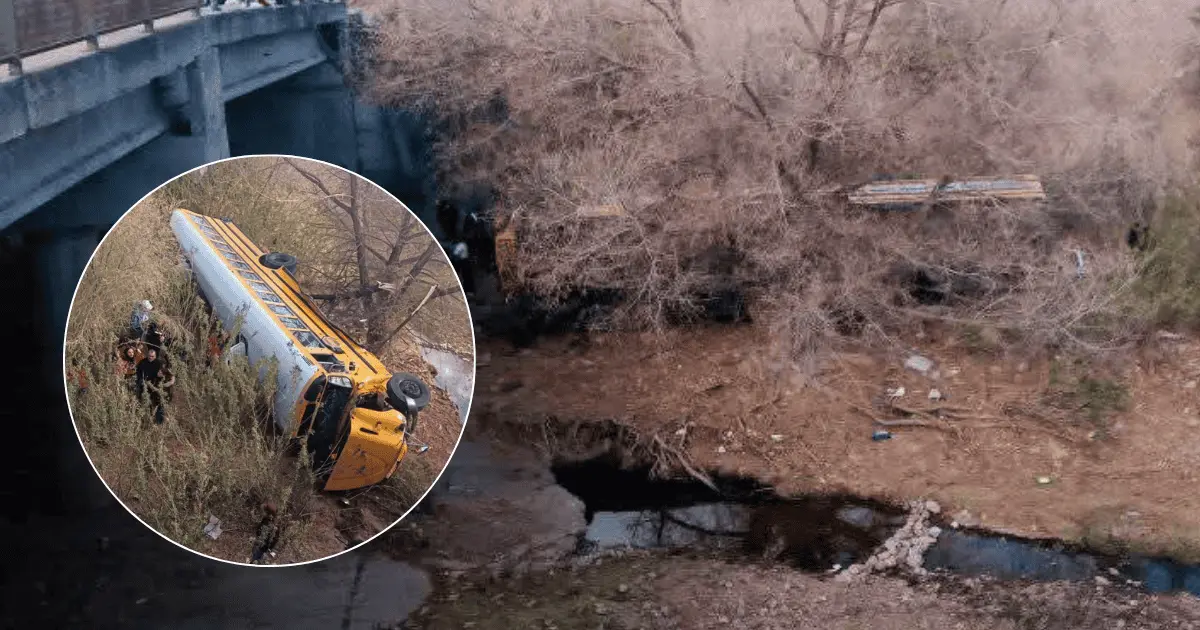 Autobús cae de puente en Nogales y deja 20 lesionados
