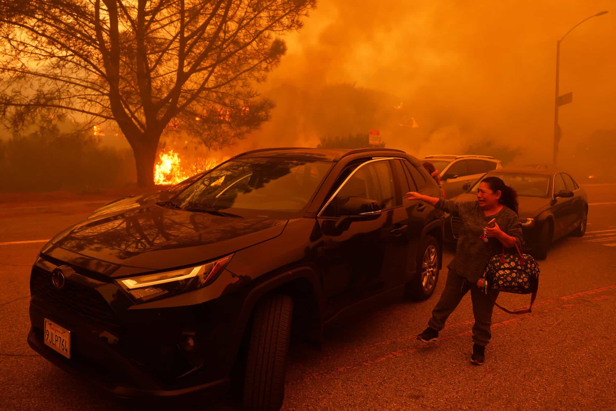 Imágenes impactantes de los incendios forestales en Los Ángeles