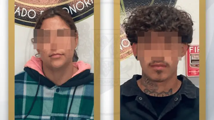 Ambos fueron capturados e ingresados al Cereso. (Foto: FGJE de Sonora)