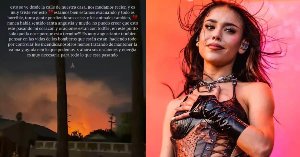 Danna es evacuada de su casa en Los Ángeles por incendios forestales