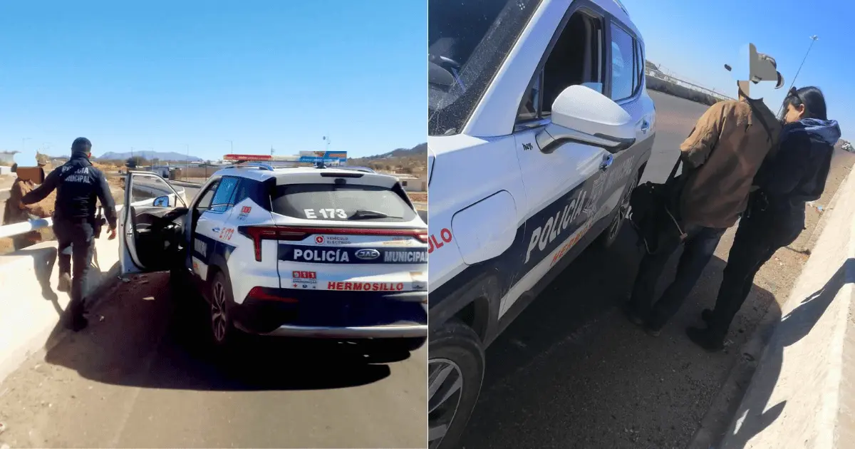Policías evitan que hombre salte de un puente en Hermosillo