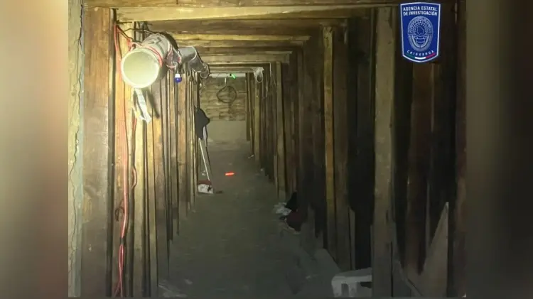 El túnel era usado presuntamente para el tráfico de personas migrantes. (Foto: Especial)
