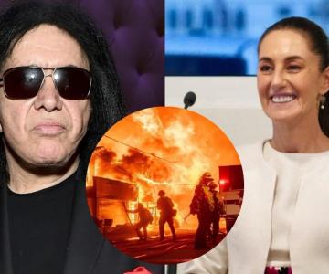 Gene Simmons, integrante de Kiss, agradece a Sheinbaum por ayuda a Los Ángeles