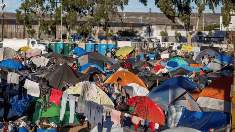 Campamentos de migrantes en la ciudad de Tijuana. (Foto: Especial)