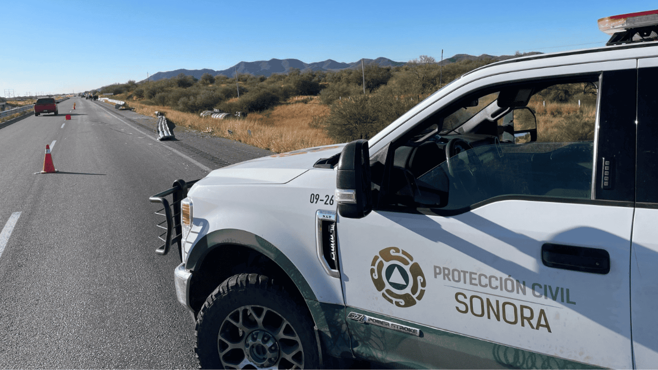 Volcamiento de cisterna afecta tránsito en el tramo Hermosillo-Benjamín Hill