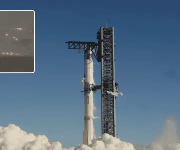 Captan colapso de la nave Starship de SpaceX; restos iluminan el cielo