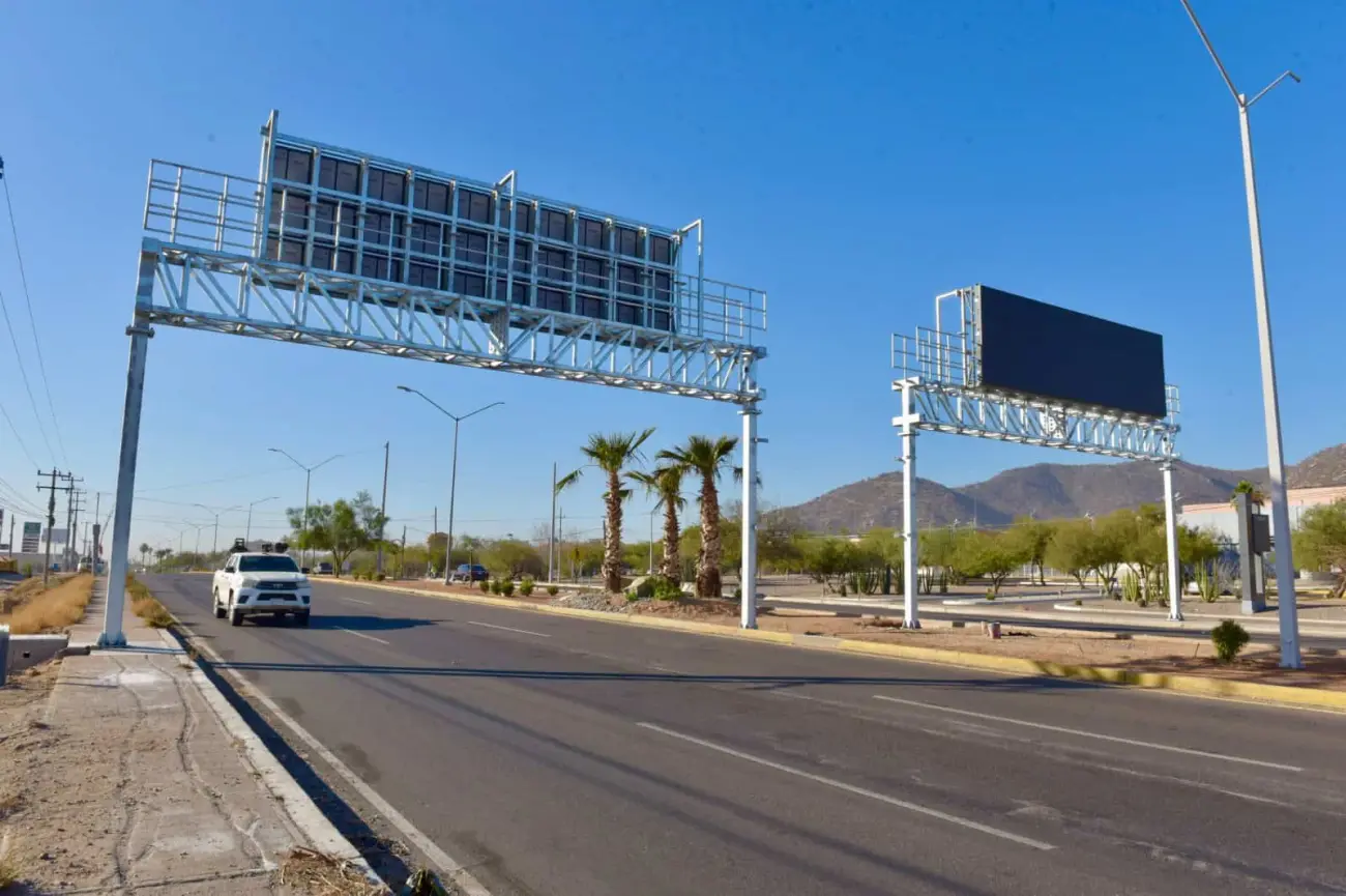 Tiene Hermosillo arcos de seguridad vial con pantallas Led