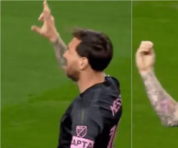 La seña que hizo Messi a la afición americanista tras empatar el partido