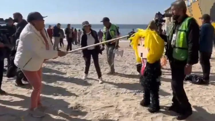 Varios videos de la manifestación han circulado por redes sociales. (Foto: Captura de video)