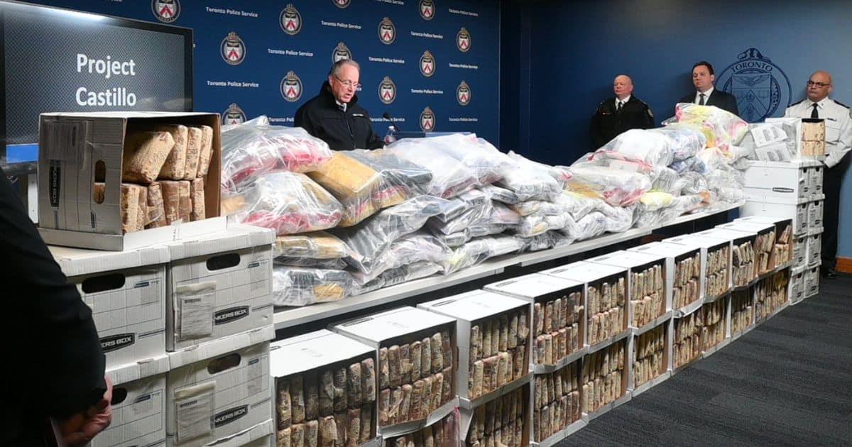 Decomisan 845 kilos de cocaína en Canadá; hay 2 mexicanos detenidos