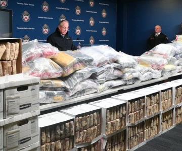 Decomisan 845 kilos de cocaína en Canadá; hay 2 mexicanos detenidos