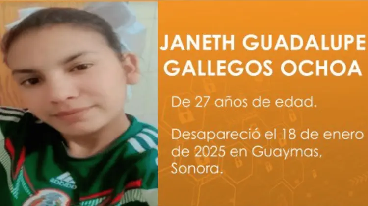 Hasta el momento se desconoce el paradero de Janeth Guadalupe. (Foto: FGJE de Sonora)