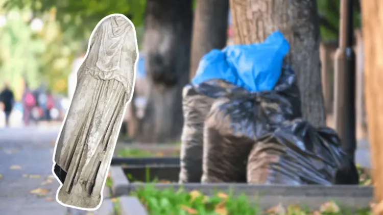 La escultura sin cabeza podría ser de hasta más de 2 mil años de antigüedad. (Foto: Cortesía)