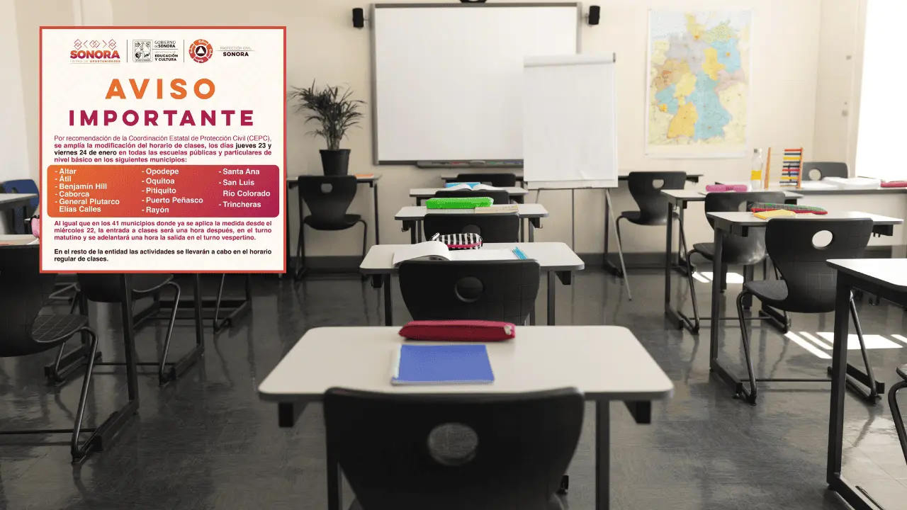 Extienden modificación de horario escolar a 13 municipios más