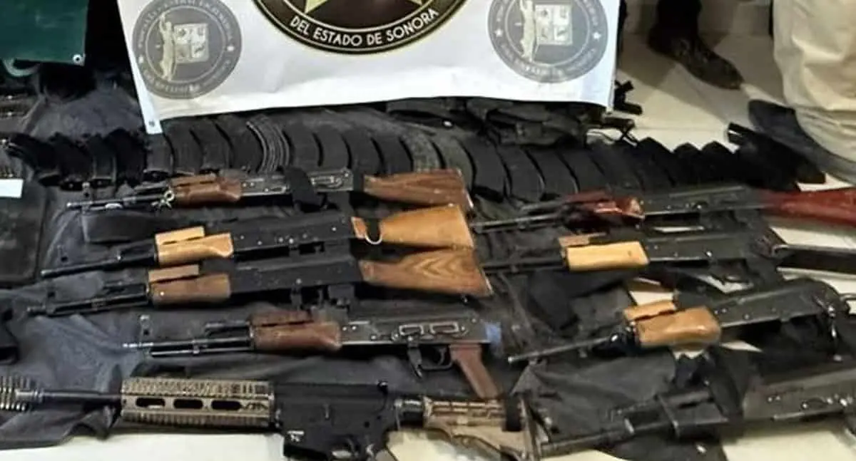 Capturan a 11 personas con armas de fuego en operativo en Caborca