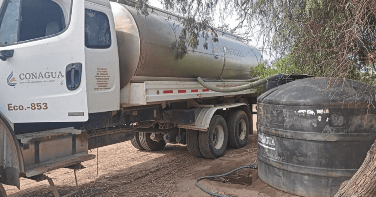 Conagua distribuye agua potablea a comunidades de Sonora