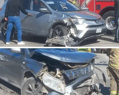 Aparatoso choque deja dos personas lesionadas