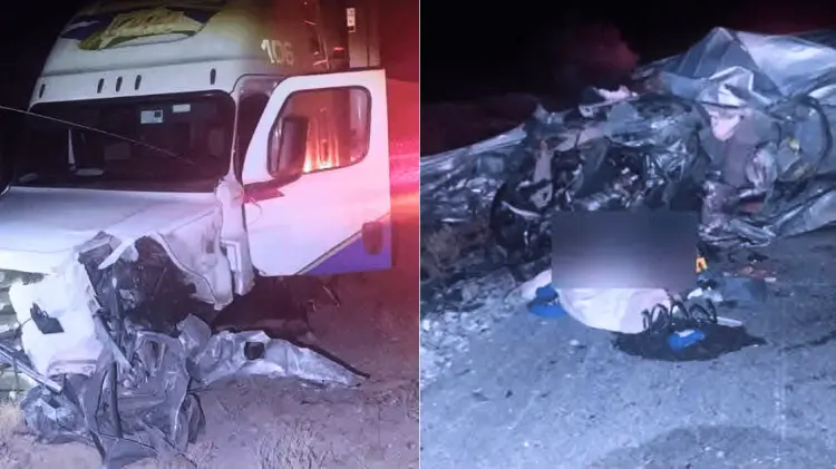 El conductor de la camioneta falleció en el lugar del accidente. (Foto: Especial/EXPRESO)