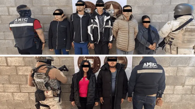 Los siete detenido quedaron a disposición del Ministerio Público. Foto: Especial.