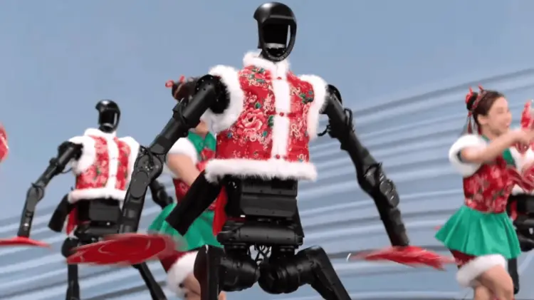 Robots realizaron una coreografía en la ceremonia de Año Nuevo Chino 2025.