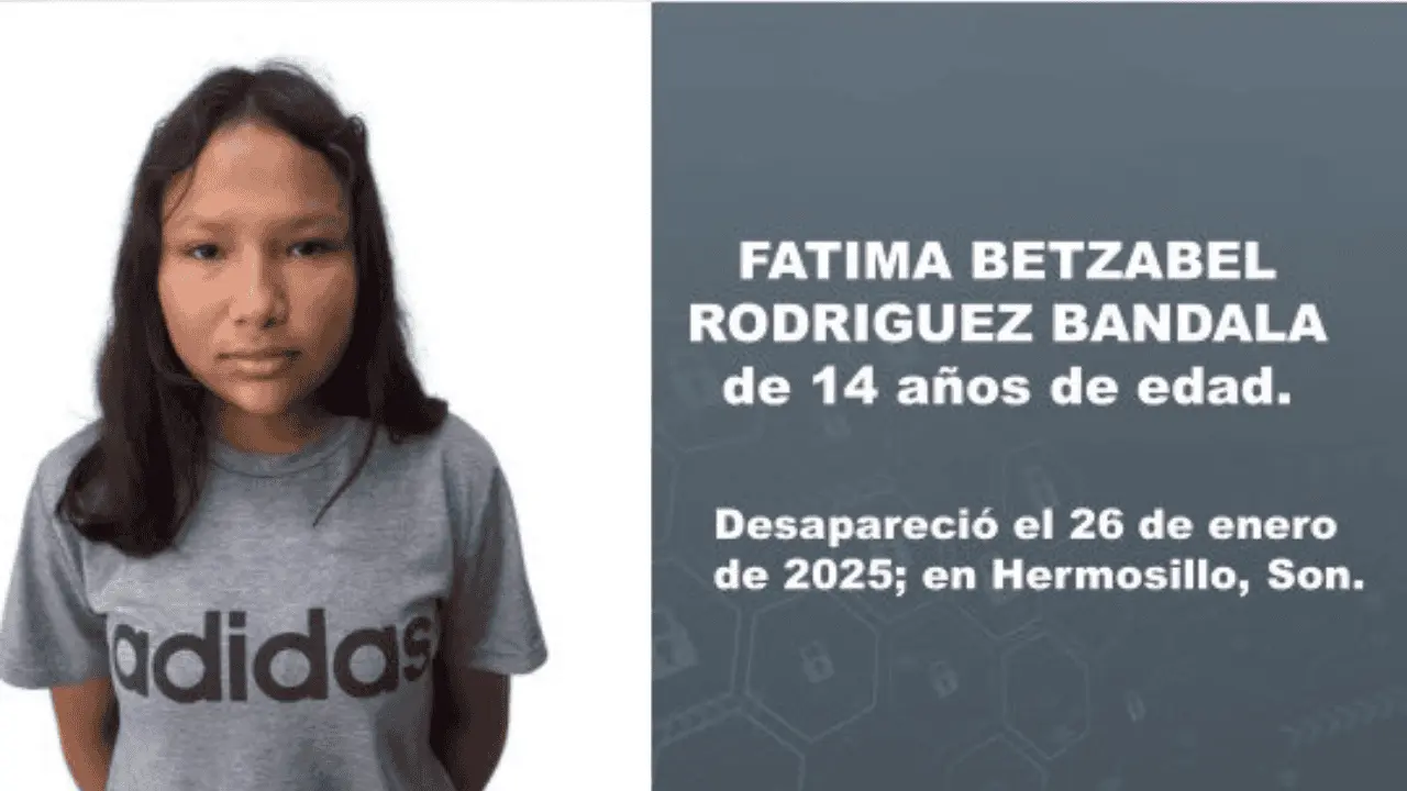 Activan Alerta Amber para Fátima Betzabel, menor desaparecida en Hermosillo
