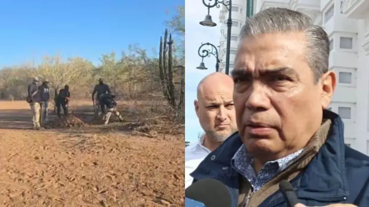 El fiscal de Sonora, Gustavo Rómulo Salas, informó sobre los hallazgos en el lugar. (Foto: Especial)