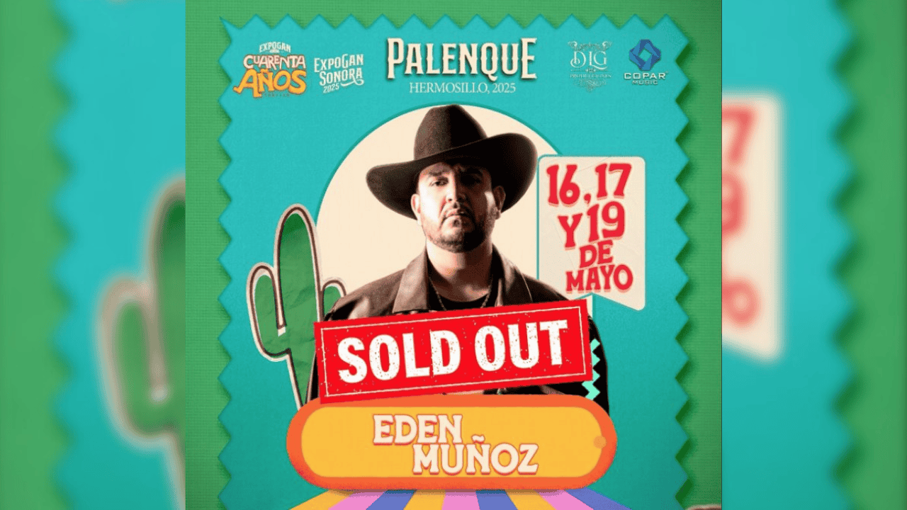Edén Muñoz hace ‘sold out’ en sus tres fechas en minutos