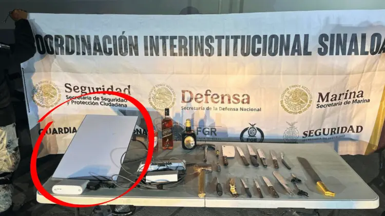 Además de la antena, alcohol y armas blancas fueron halladas. (Foto: Especial/Cortesía)