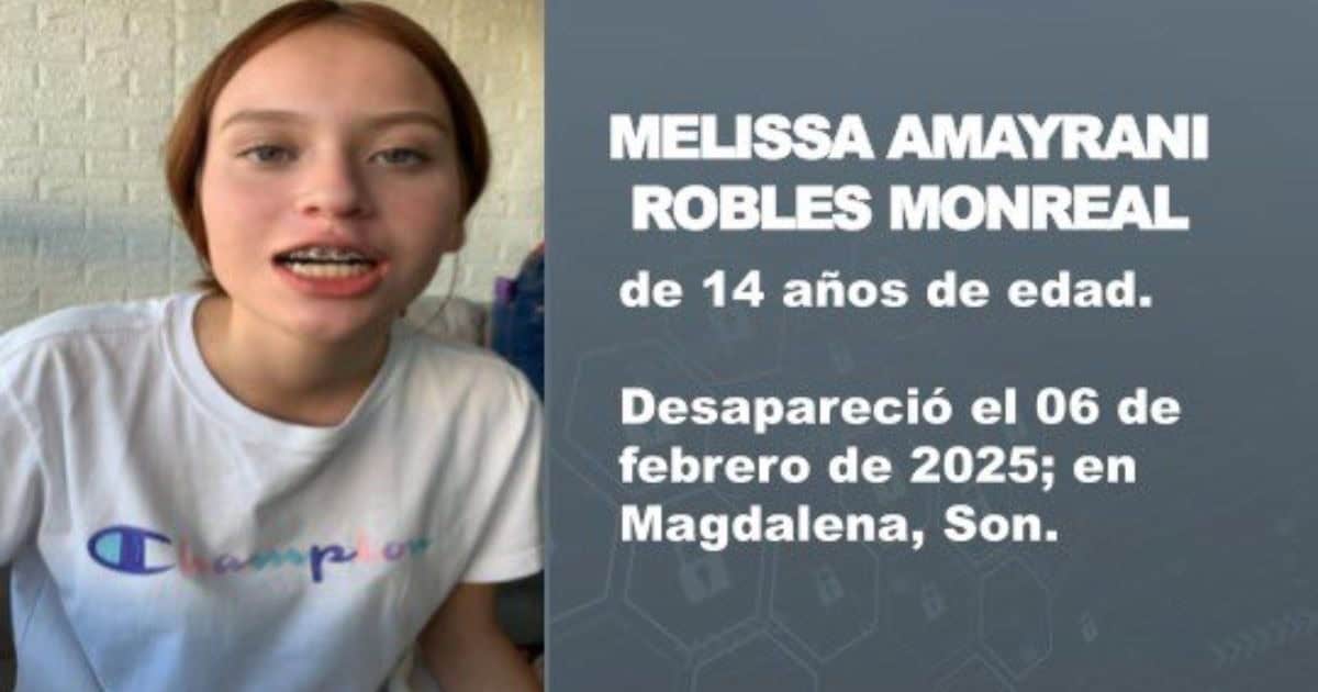 Activan Alerta Amber para localizar a Melissa Amayrani, menor desaparecida
